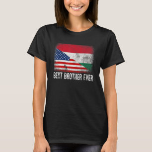 T-shirt Drapeau américain et drapeau hongrois Meilleur Frè