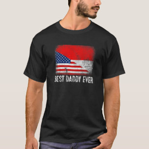 T-shirt Drapeau américain et drapeau indonésien Meilleur p
