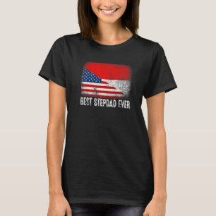 T-shirt Drapeau américain et drapeau indonésien Meilleur S