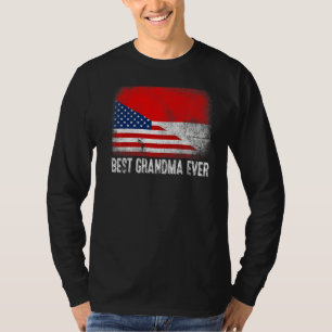 T-shirt Drapeau américain et drapeau indonésien Meilleure