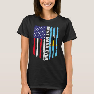 T-shirt Drapeau américain et drapeau Sainte-Lucie Meilleur