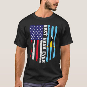 T-shirt Drapeau américain et drapeau Sainte-Lucie Meilleur