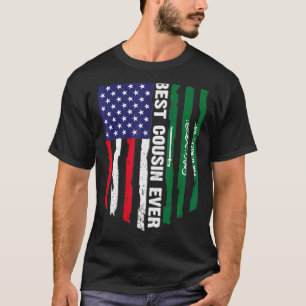 T-shirt Drapeau américain et drapeau saoudien Meilleur Cou
