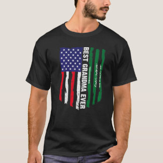 T-shirt Drapeau américain et drapeau saoudien Meilleur gra