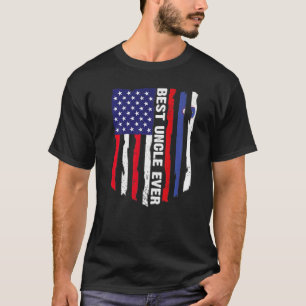 T-shirt Drapeau américain et drapeau slovène Meilleur Oncl