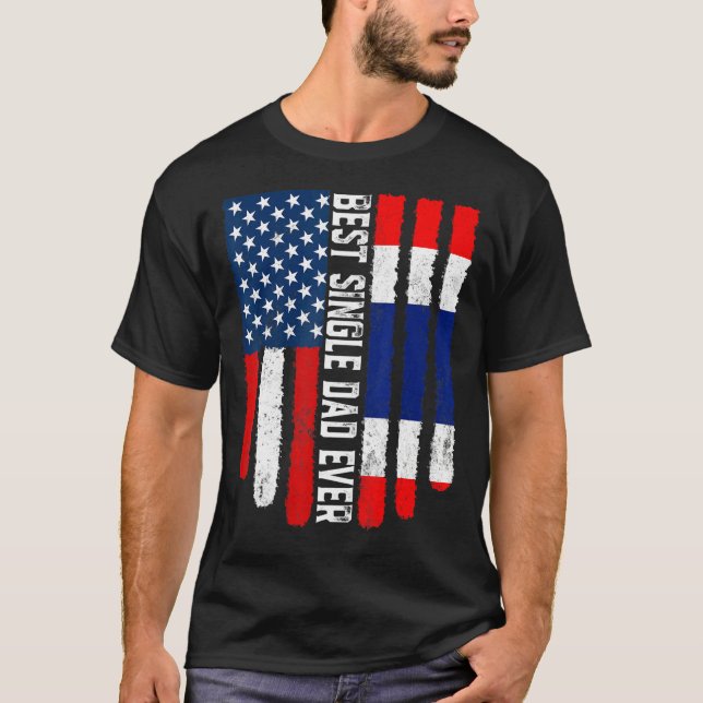 T-shirt Drapeau américain et drapeau thaïlandais Meilleur  (Devant)