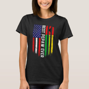 T-shirt Drapeau américain et Guinée Bissau Drapeau le meil