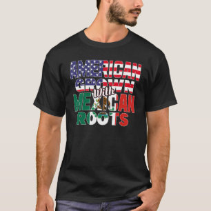 T-shirt Drapeau américain et mexicain ROOTS MEXICAINS Demi
