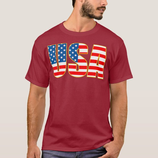 T-shirt Drapeau américain États-Unis (Devant)