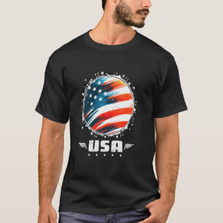 T-shirt Drapeau américain États-Unis d'Amérique US 4e