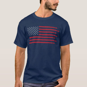 T-shirt Drapeau américain F16