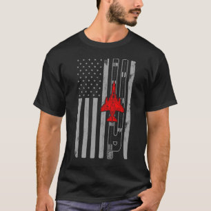 T-shirt Drapeau américain F-4 Fantom Fighter Jet F4
