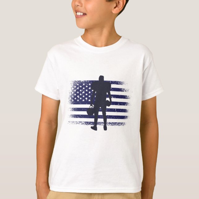 T-shirt Drapeau américain Fan Jersey Shirt USA (Devant)