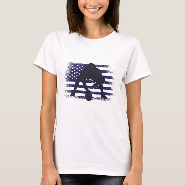 T-shirt Drapeau américain Fan Jersey Shirt USA (Devant)
