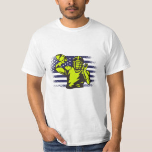 T-shirt Drapeau américain Fan Jersey Shirt USA