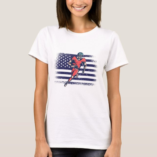 T-shirt Drapeau américain Fan Jersey Shirt USA (Devant)