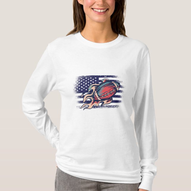 T-shirt Drapeau américain Fan Jersey Shirt USA (Devant)