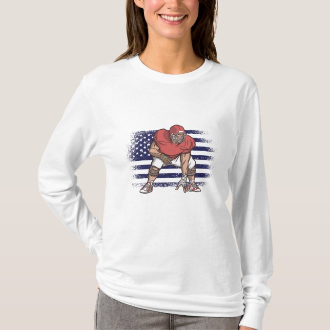 T-shirt Drapeau américain Fan Jersey Shirt USA (Devant)