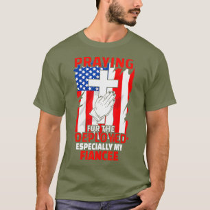 T-shirt Drapeau américain Fiancée Christian Prier