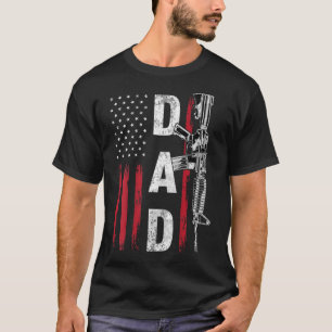 T-shirt Drapeau américain Fier Papa Papa Papa Daddy Droits
