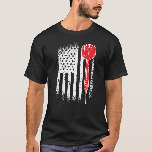 T-shirt Drapeau américain fléchettes 1 (Devant)