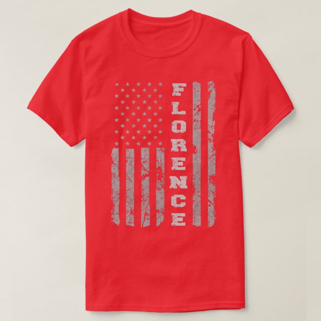 T-shirt Drapeau américain Florence Kentucky (Design devant)