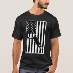 T-shirt Drapeau américain Frisbee 4 juillet Amérique