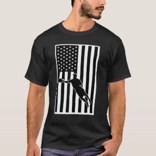 T-shirt Drapeau américain Frisbee 4 juillet Amérique