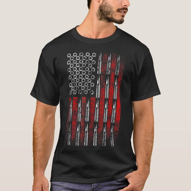 T-shirt Drapeau américain Fusionner les droits des armes d (Devant)