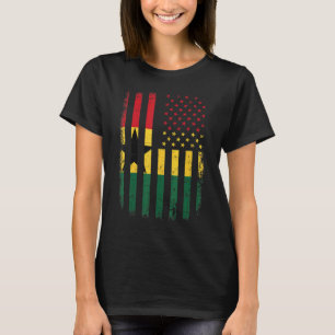 T-shirt Drapeau américain ghanéen Racines ghanéenne Ghana