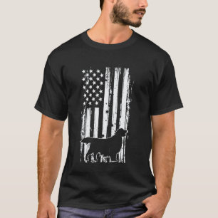 T-shirt Drapeau américain Golden Retriever