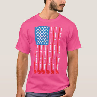 T-shirt Drapeau américain Golf Club Sports Design