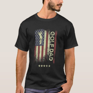 T-shirt Drapeau américain Golf Papa 1