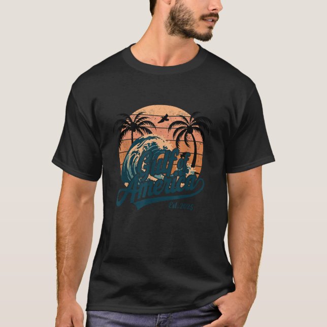 T-shirt Drapeau américain Golfe Mexique (Devant)