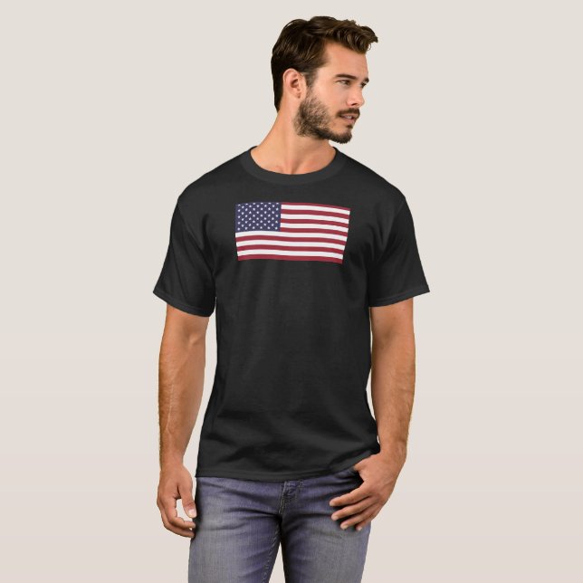 T-shirt Drapeau américain grand format États-Unis (Devant entier)