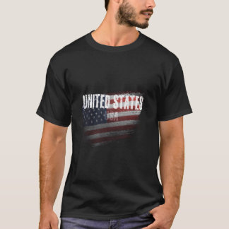 T-shirt Drapeau américain Grunge