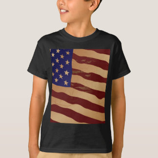 T-shirt Drapeau américain grunge