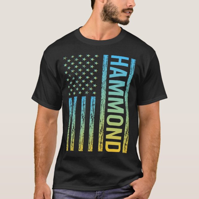 T-shirt Drapeau américain - Hammond (Devant)