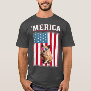 T-shirt Drapeau américain Hamster Drapeau drôle Amoureux d