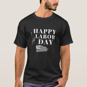 T-shirt Drapeau Américain Happy Labor Day Statue Of Libert