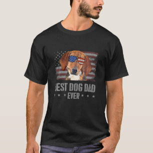 T-shirt Drapeau américain Harrier Best Dog Papa Jamais Rét