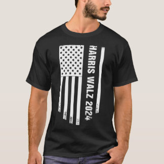 T-shirt Drapeau américain Harris Walz 2024