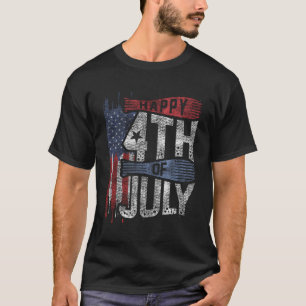 T-shirt Drapeau américain heureux 4 juillet patriotique am