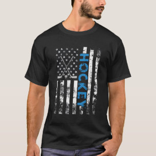 T-shirt Drapeau américain Hockey Usa Patriotique