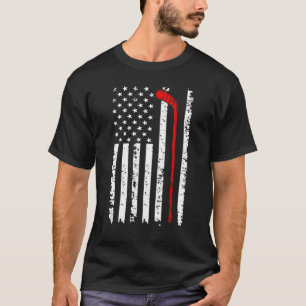 T-shirt Drapeau américain Hockey USA Patriotique Hommes Fe