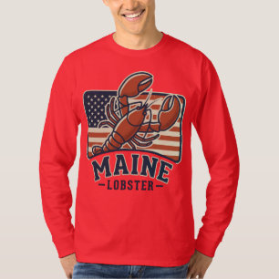 T-shirt Drapeau Américain Homard du Maine