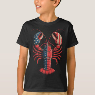 T-shirt Drapeau américain Homard Patriotique Crawfish Sais