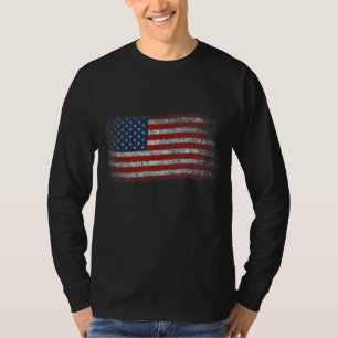 T-shirt Drapeau américain Hommes Femmes 4 juillet Vintage