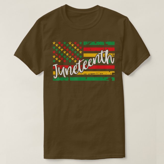 T-shirt Drapeau américain horizontal 12000 - Hist noir (Design devant)