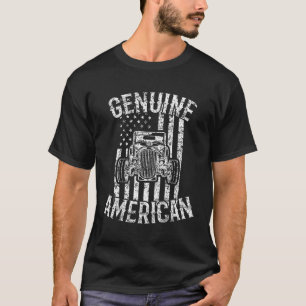 T-shirt Drapeau américain Hot Rodder authentique Usa